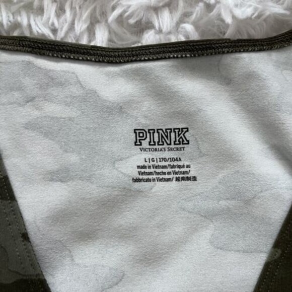 Victorias Secret PINK Camo Wrap Top Size Large Free - Picture 2 of 4